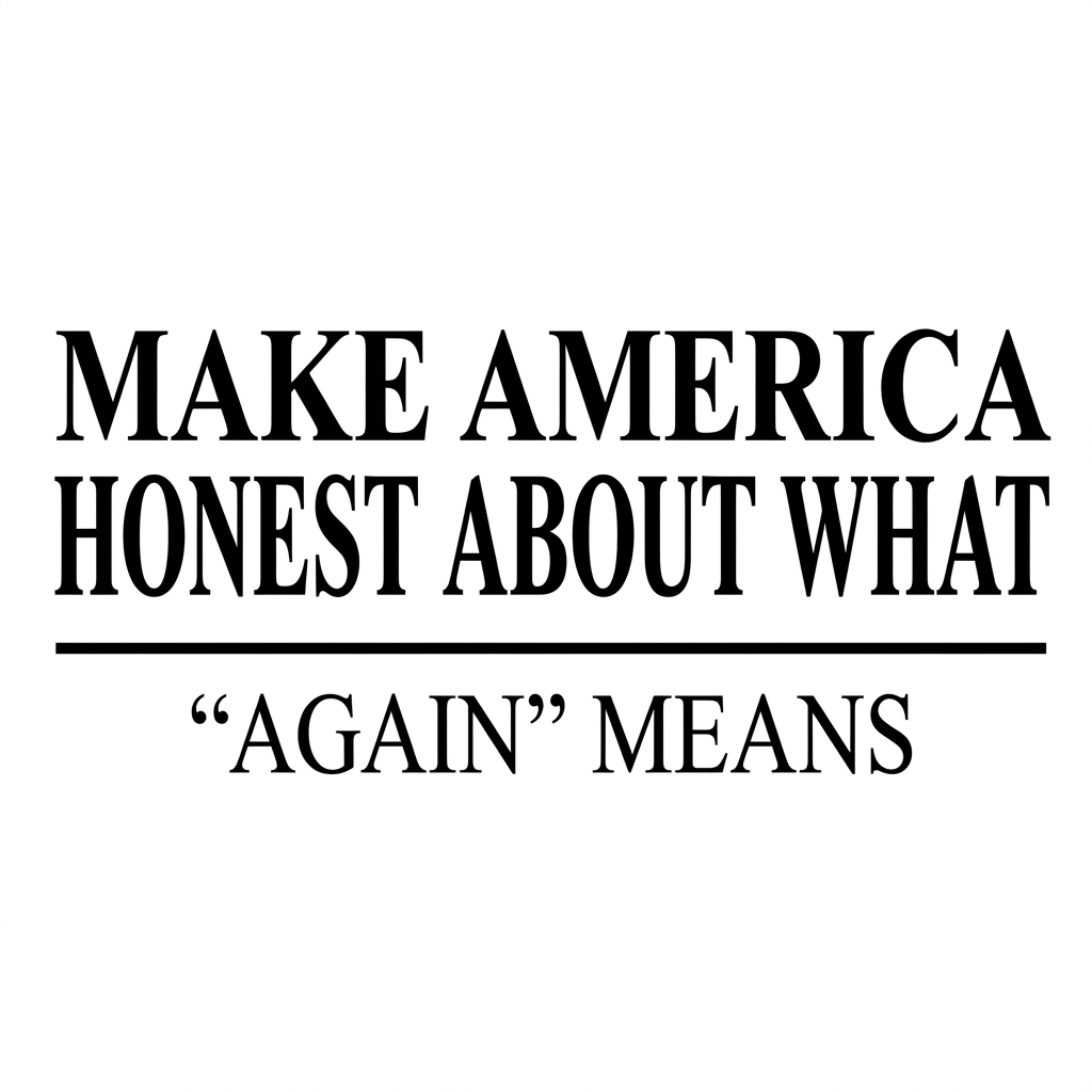 MAKE AMERICA HONEST FOR THE FIRST TIME